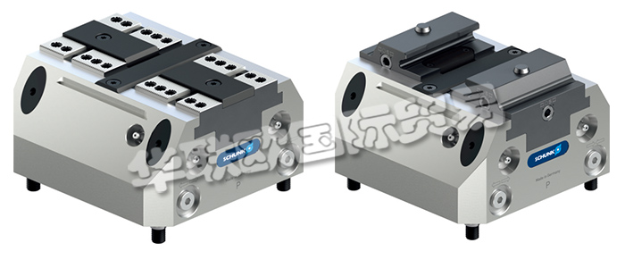 雄克二爪氣缸中的TANDEM系列氣動夾具可在受限空間內實現(xiàn)高夾持力。廣泛的產品范圍，其中包括氣動夾具，具有標準夾爪行程、長行程、利用固定夾爪進行夾持、卡爪快換系統(tǒng)或感應式卡爪監(jiān)控，始終提供最適合您應用的產品。雄克二爪氣缸有極其緊湊的設計，高達 55 kN 的極高夾持力，夾持力可通過氣壓調節(jié)，中央機床側中央潤滑，標配為兩個爪接口。