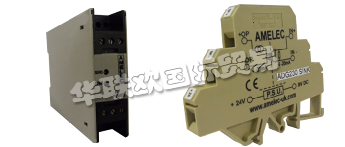 在生產(chǎn)過程中，無論是控制系統(tǒng)還是監(jiān)控系統(tǒng)，都有可能面臨復(fù)雜環(huán)境的干擾，或短路、過壓、不明脈沖等狀況。因此，具有保護(hù)下集控制回路、削弱環(huán)境噪聲影響、抑制接地或設(shè)備干擾、可限壓額流、保護(hù)控制系統(tǒng)輸入輸出及通訊接口的信號(hào)隔離器，成為控制系統(tǒng)不可或缺的一部分。信號(hào)隔離器是將輸入單路或雙路電流或電壓信號(hào)，變送輸出隔離的單路或雙路線性的電流或電壓信號(hào)，并提高輸入、輸出、電源之間的電氣隔離性能的一種裝置。AMELEC是知名的信號(hào)隔離器生產(chǎn)商，下文為您具體介紹AMELEC信號(hào)隔離器。